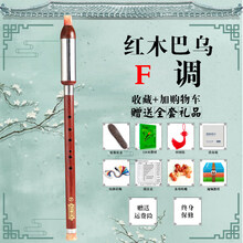 博洛德 红木木竖吹巴乌C降BGF调学生成人小学生考级演奏 红檀木 F调 珍藏级【全套】