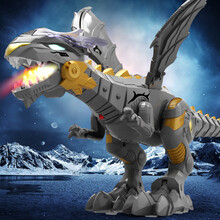 大号仿真侏罗纪会行走的恐龙玩具 灰色款