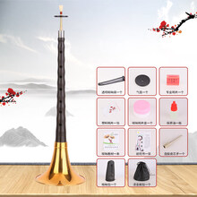 乐贝姿（LEBEIZI）唢呐乐器初学者全套入门精品乌木花梨木D调喇叭民族乐器 漆金碗-精品乌木(C调)