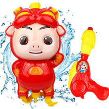 恩贝家族猪猪侠儿童背包水枪戏水户外玩具夏天呲水滋水喷水户外沙滩戏水壶高压喷射水枪男孩儿童礼物