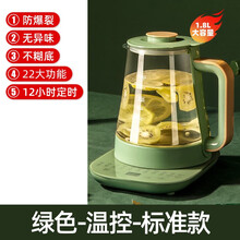 扬子（YANGZI）养生壶 电水壶烧水壶煎药壶煮茶器煮茶壶电热水壶 迷你玻璃花茶壶黑茶恒温水壶 绿色温度控制款