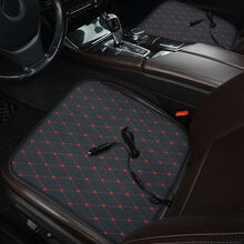 汽车通风坐垫教练车出租车货车夏季空调制冷吹风带风扇凉风坐垫单 12V插点烟头(四风机)神秘黑