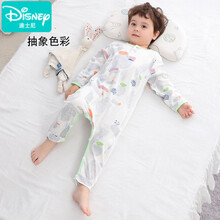 【换季新品】迪士尼宝宝睡袋夏季薄款婴儿防踢被春秋四季通用款新生儿童夏天分腿睡袋 抽象色彩 80cm(推荐身高65-75)