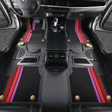360软包脚垫专用于沃尔沃S90L S60L汽车脚垫全包围双层仿羊绒脚垫 双层轩尼丝款-黑色