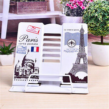 桌面曲谱架古琴吉他琵琶葫芦丝乐谱架金属便携可折叠谱台阅读架 白色铁塔中号