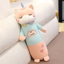 布娃娃女生睡觉抱床上睡觉长条抱枕毛绒玩具可爱女生公仔超软夹腿玩偶布娃娃抱抱熊 果果独角兽抱枕 80厘米(软体抱枕)