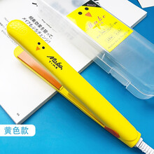 O.BVEN 迷你小型卷发棒小夹板直发卷发两用不伤发烫发器懒人刘海蓬松神器 黄色