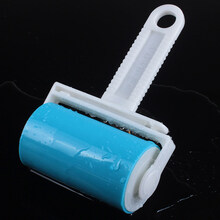 可水洗粘毛滚筒式粘毛器毡神器除尘滚衣服超大滚刷神器沾毛器家用 单套粘毛器(蓝色)