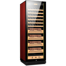 茄龙（CIGARLOONG）CL-188C2智能恒湿雪茄柜恒温恒湿雪茄柜实木雪茄柜 雪松木裸养4+6红酒红色