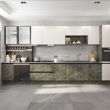 欧派整体橱柜定制 厨房定做收纳柜超晶门板整体厨柜  星爵系列 预付金