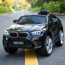 Gogo Babyz宝马X6双人儿童电动车汽车玩具车轿车越野车可坐成人遥控送儿童生日礼 双驱炫酷黑【遥控+音乐摇摆+舒适避震+单人座椅】