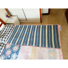 糜子垫糜子黍子褥疮垫，纯棉布料糜子填充吸汗透气有流动性防褥疮 蓝条80*158厘米包边21 1.2m(4英尺)床