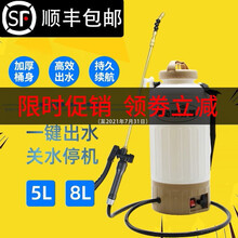 农用喷雾器电动小型园艺农药打药机喷水壶高压洗车浇花酒精消毒液稀释喷壶喷雾瓶充电式自动喷洒器 5L-3A基础款
