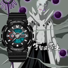 火影联名手表火影忍者手表ins风海贼王联名电子表男女初中学生潮流运动独角兽 火影联名-宇智波带土【终身保修+深度防水】