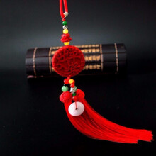 汽车挂件平安符 车载活炭雕工艺品挂件车载内饰品净化空气汽车出入平安挂饰装饰品 出入平安(玉扣)