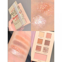 蕾丝眼影盘ins超火小众品牌平价学生闪粉珠光防水大地色小盘便携 1#蕾丝少女+3#秘密手账