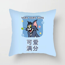 猫和老鼠抱枕 卡通动漫沙发抱枕靠垫客厅靠枕床头大号靠背汤姆杰瑞抱枕 HXW009F07 40*40不含芯
