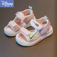 迪士尼品牌童鞋新品 男童凉鞋2021夏季新款儿童沙滩鞋中小童软底女宝宝包头学步鞋防滑 粉红色 21码/内长13.5CM