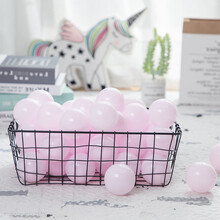 海洋球彩色塑料球加厚婴儿玩具球儿童室内游乐场海洋球池马卡龙色 马卡龙淡粉色5.5CM【200个】