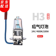 瑞莱特汽车灯泡原车氙气卤素灯泡12V24VH1H3H7H4远光灯近光灯泡 24V-H3超劲光【一对】 对装