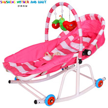 殿若（DIANRUO）婴儿电动摇摇椅躺椅多功能宝宝摇篮电动哄娃摇床 手摇款粉色+安装工具+拉绳