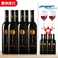 【购一箱送一箱/全年保价】红酒 澳洲进口红酒礼盒 天鹅干红葡萄酒整箱750ML*6 共两箱12瓶