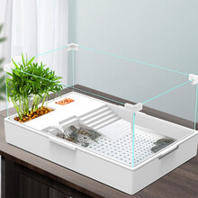 松宝sobo 乌龟缸带晒台养龟专用缸乌龟盆水陆缸巴西龟箱别墅养小乌龟的缸家用 TA-600龟缸+原装隐藏过滤泵