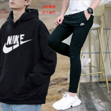 耐克（NIKE）运动套装男装新款健身运动服透气休闲卫衣长裤 BV2974-010-单件上装-内里加绒  2XL