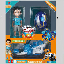 柏纳咖宝蛋神入门级儿童手动变形恐龙玩具男孩恐龙蛋玩具 【礼盒】翼龙+剑齿虎+公仔