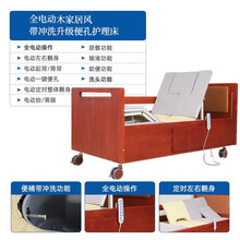 卧床老年升降翻身康复床起床起背器电动护理床家用多功能升降病床老年人瘫痪护理自动便孔 全电动实木家居风带冲洗升级便孔护理床