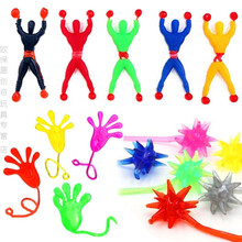 爬墙蜘蛛人玩具超人粘性解压蜘蛛侠整蛊粘粘手掌无聊神器小人 5个蜘蛛人+5个手掌+5个流星锤 .