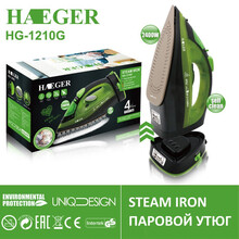 乾越（qianyue）无线蒸汽电熨斗家用便携式手持带座喷雾烫衣服干湿两用挂烫机 绿色