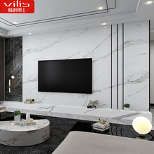 2021新款岩板大板电视背景墙 现代轻奢客厅电视墙威利斯大理石岩板800x2600 背景墙定制定金【8㎡仅需3699元包入户】