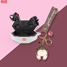 牧后  适用于nubia/努比亚红魔TWS耳机套红魔tws真无线蓝牙耳机保护套硅胶软壳充电仓耳机壳 红魔TWS蓝牙耳机保护套(白壳+屁股灰挂件)