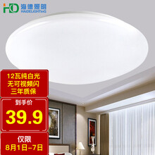 超市	HD LED吸顶灯 过道灯 走廊阳台玄关照明灯具灯饰 现代简约 12W 白光 全白