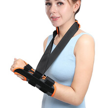 麦德威（medwe）医用手腕骨折康复钢板手掌固定支具夹板固定护具护腕手矫正手套运动护碗套带吊带 女款【黑橙色】 均码/左右通用