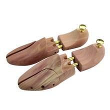 鞋撑防变形 鞋撑撑鞋器实木荷木鞋楦内撑可调节女皮鞋定型防皱防变形新鞋撑大 雪松木鞋撑43/44 (一双装)