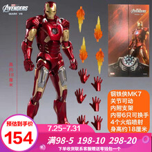 中动漫威玩具钢铁侠MK7MK6MK5玩具手办摆件十周年纪念版收藏模型生日礼物儿童玩具 钢铁侠MK7【纪念款】