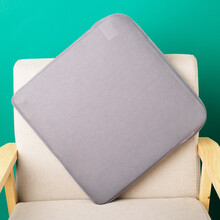 空气纤维坐垫 久坐坐垫日本4D空气纤维粉丝凉垫汽车坐垫椅垫办公室久坐透气座垫 40X40X5CM一面软一面硬+灰套 灰色高档透气 40X40cm