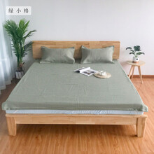 达卡尼竹纤维软凉席儿童成人双人单人三件套凉席可机洗 绿小格 枕套一个(48*74cm)