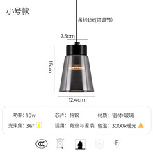 仰高 北欧餐厅吊灯led单头卧室床头灯创意现代简约书房鱼线灯 小号-暖光3000K