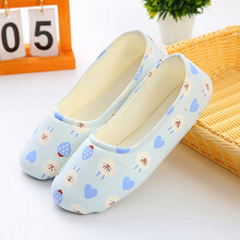 【Evich】月子鞋产妇产后用品春夏季薄款透气防滑软底包跟女厚底孕妇棉拖鞋 蓝色爱心兔(夏款) 36-37码