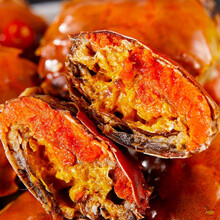 香辣蟹即食罐装熟食小螃蟹全母大闸蟹麻辣海鲜零食 350克全母3罐装