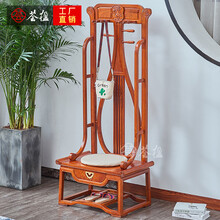 荟楹 红木家具非洲花梨（学名：刺猬紫檀）新中式实木衣帽架鞋柜一体卧室落地客厅多功能挂衣架柜子 衣帽架