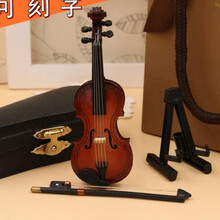 手工制作迷你小提琴模型摆件礼品西洋娃娃乐器 男女朋友生日礼物 16cm小提【+品二】
