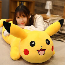 皮卡丘公仔毛绒玩具抱枕长条抱枕睡觉夹腿女生生日礼物玩偶创意生日礼物 女生七夕情人节礼物 大笑歀--精灵 60厘米【收藏送香包 】