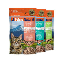 超市	Feline Natural 新西兰原装进口宠物猫粮 成幼猫通用冻干猫粮牛肉鳕鱼100g
