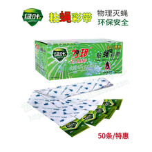 绿叶粘蝇板家用  绿叶力邦粘蝇彩带灭杀药苍蝇纸50条粘蝇条板粘贴纸强力家用可悬挂