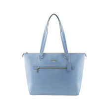 蔻驰（COACH）经典皮质中号托特包单肩手提包女 浅蓝色 79608 SVSL