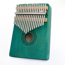 便携式17音拇指琴kalinba卡林巴琴乐器定音手拨琴成人初学者入门 17音蓝色天籁之音+收藏送